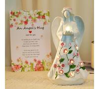 LEGIFO Guardian Angel Figurines with Light Star Battery Operated Angel Statue Decor, Birthday Gift for Grandma Grandmother Aunt Birthday Gift (with Timing Function)