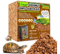 Legigo 4.5kg Coconut Chip Substrate for Reptiles, 72 L Natural Coco Husk Chip Reptiles Bedding, Compressed Coconut Chip Substrate for Snake, Tortoise, Ball Python, Gecko, Lizard Terrarium Tanks