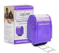 LEGILINER Boxes Teacher Stamp - Rectangle Rolling Ink Pattern for Handwriting & Math. Classroom & Home Use, Fractions. Refillable Ink Writing Practice Roller Stamp.