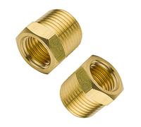 Legines 1/4" NPT Male to 1/8" NPT Female Brass Reducer Bushing Forged Hex Head Pipe Fitting 1200psi (Pack of 2)