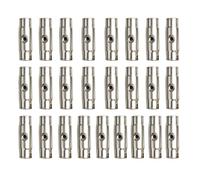 Legines 25pcs Nickel Plated Brass Push to Connect Fitting For High Pressure Up to1740 psi Misting System, Misting Coupling Slip Lock (One Hole), 3/8" Tube OD, Straight Union