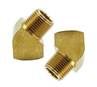Legines 45 Degree Street Elbow 3/8" NPT Male x 3/8" NPT Female Brass Pipe Fitting (Pack of 2)
