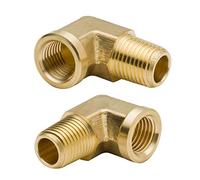 Legines 90 Degree Brass Street Elbow 1/2" NPT Male x 1/2" NPT Female Forged Pipe Fitting (Pack of 2)