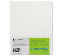 Legion Artist Panel, 1/8" Composite Brushed Aluminum with Stonehenge 100% Cotton White 250gsm Paper, 8 x 10 inches for Dry Media