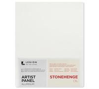 Legion Artist Panel, 1/8" Composite Brushed Aluminum with Stonehenge Oil 100% Cotton White 320gsm Paper, 8 x x10 inches for Oil Media