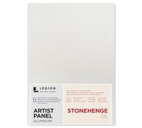 Legion Artist Panel, 1/8" Composite Brushed Aluminum with Stonehenge Oil 100% Cotton White 320gsm Paper, 5 x 7 inches for Oil Media