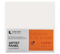 Legion Artist Panel, 1/8" Composite Brushed Aluminum with YUPO Medium 200gsm Paper, 6 x 6 inches for Dry Media