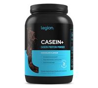 Legion Casein+ Chocolate Pure Micellar Casein Protein Powder- Non-GMO Grass Fed Cow Milk, Natural Flavors & Stevia, Low Carb, Keto Friendly - Best Pre Sleep (PM) Slow Release Muscle Recovery Drink 2lb