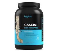 Legion Casein+ Vanilla Pure Micellar Casein Protein Powder - Non-GMO Grass Fed Cow Milk, Natural Flavors & Stevia, Low Carb, Keto Friendly - Best Pre Sleep (PM) Slow Release Muscle Recovery Drink 2lb