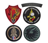 Legion Etrangere Military Patches Set, French Foreign Legion Embroidered Appliqué Patches Tactical Badges, Hook and Loop Backing, 4-Piece Collection