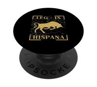 Legion IX Hispanic Rome Bull Emblem Banner Soldier PopSockets Adhesive PopGrip