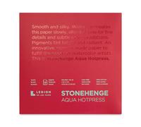 Legion Stonehenge Aqua Watercolor Block, 140lb. Hot Press, 7 by 7 inches, White, 15 Sheets (L21-SQH140WH77)