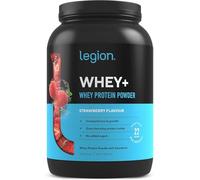 LEGION Whey+ Whey Isolate Protein Powder from Grass Fed Cows - Low Carb, Low Calorie, Non-GMO, Gluten Free, Sugar Free, All Natural Whey Protein Isolate, 30 Servings (Strawberry)