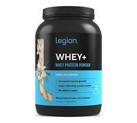 LEGION Whey+ Whey Isolate Protein Powder from Grass Fed Cows - Low Carb, Low Calorie, Non-GMO, Lactose Free, Gluten Free, Sugar Free, All Natural Protein Isolate, 30 Servings (Vanilla)