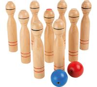 Wooden Skittles Set for Children SMALL FOOT®, 11 Pieces wood