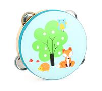 Small Foot 10721 Wooden Tambourine Small Fox, child-friendly musical instrument to promote sense of rhythm, for ages 3+