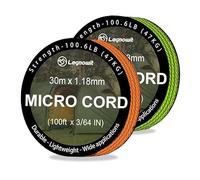 Legnowit Micro Paracord, 2 Pack 1.18mm x 100ft Thin Mini Utility Braided Small Paracord for Crafting, DIY Project, Camping and More