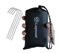 Legnowit Outdoor Pocket Blanket, 140 x 200 cm Waterproof Packable Compact Lightweight Picnic Blanket, Sand Free Beach Mat, Outdoor Tarp for Concert Festival Camping Hiking, Stakes Included