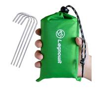 Legnowit Outdoor Pocket Blanket, 140 x 200 cm Waterproof Packable Compact Lightweight Picnic Blanket, Sand Free Beach Mat, Outdoor Tarp for Concert Festival Camping Hiking, Stakes Included