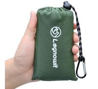Legnowit Outdoor Pocket Blanket, 55"x39" Waterproof Foldable Compact Small Pincic Blanket, Ultralight Tarp for Camping, Festival, Beach, Hiking, Backpacking, Travel and More, Stakes Included