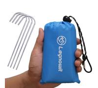 Legnowit Outdoor Pocket Blanket, 55"x39" Waterproof Foldable Compact Small Pincic Blanket, Ultralight Tarp for Camping, Festival, Beach, Hiking, Backpacking, Travel and More, Stakes Included