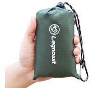 Legnowit Outdoor Pocket Blanket, 55"x60" Waterproof Foldable Compact Small Pincic Blanket, Ultralight Tarp for Camping, Festival, Beach, Hiking, Backpacking, Travel and More, Stakes Included