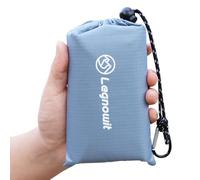 Legnowit Outdoor Pocket Blanket, 55"x60" Waterproof Foldable Compact Small Pincic Blanket, Ultralight Tarp for Camping, Festival, Beach, Hiking, Backpacking, Travel and More, Stakes Included