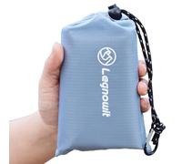 Legnowit Outdoor Pocket Blanket, 55"x79" Waterproof Foldable Compact Small Pincic Blanket, Ultralight Tarp for Camping, Festival, Beach, Hiking, Backpacking, Travel and More, Stakes Included