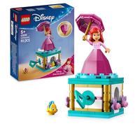 LEGO ǀ Disney Princess Twirling Ariel - Spinning Toy with a Mini Doll & Flounder Figure plus Accessories in Diamond & Key - Gift for 5+ Year Old Girls - 43259