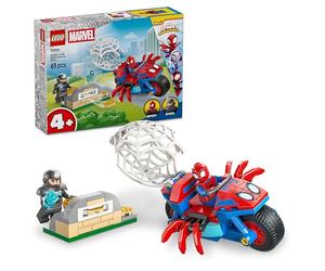 LEGO ǀ Marvel Spidey on his Motorcycle vs. Rhino - SuperHero Toy w/a Motorbike & 2 Minifigures - Gift for 4+ Year Old Boys and Fans of the Spidey and his Amazing Friends Show - 11206