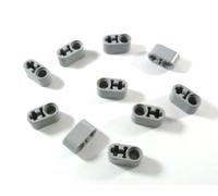LEGO '10 Piece Technic Lift Arm 1x2 Studs with Pin and Axis Driver in New Light Grey.