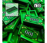 LEGO 10 x "100" Green Tile City Minifigure Robber Dollar