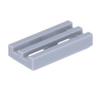 LEGO 100 x Tile, Modified 1 x 2 Grille Bottom Groove / Light Bluish Gray