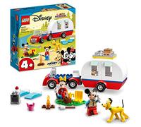 LEGO Disney Mickey Mouse and Minnie Mouse's Camping Trip 10777 Building Toy with Camper Van, Car & Pluto Figure, for Kids 4 Plus Years Old