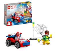 LEGO 10789 Marvel Spider-Man's Car and Doc Ock Set, Spidey and His Amazing Friends Buildable Toy for Kids 4 Plus Years Old with Glow in the Dark Pieces