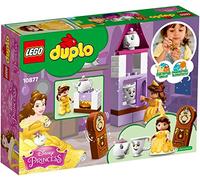 LEGO 10877 DUPLO Disney Junior Princess Belle's Tea Party Toy with Belle Mini Doll, Mrs Potts, Chip and Cogsworth Figures from Beauty and the Beast