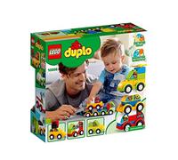 LEGO 10886 DUPLO My First Car Creations with Helicopter Toy, Fire Engine & Garbage Truck Toys for Kids 1.5 Plus Years Old, Building Bricks Set, 4 Vehicles