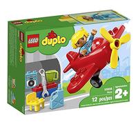 LEGO 10908 DUPLO Town Plane Toy, Early Development and Activity Toy for Toddlers and Kids Aged 2 plus Years Old, Propeller Aeoroplane and Workshop Set