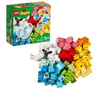 LEGO 10909 DUPLO Classic Heart Box, First Bricks Building Toy with Helicopter, Boat, Animal Toys and More, Gifts for Toddlers and Kids 1.5 Years Old