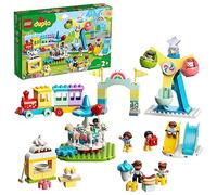 LEGO 10956 DUPLO Amusement Park Fairground with Train Toy, Carousel & Ferris Wheel, Early Development and Activity Toys for Toddlers Aged 2 plus