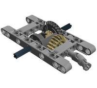 LEGO 10pc Technic FRAMED DIFFERENTIAL GEAR SET Kit Pack Chassis Part Piece Crawler Unimog Car Truck Joint Axle Frame Liftarm