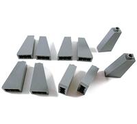 LEGO 10x 4460b Slope 75 2x1x3 | Dark Bluish Gray