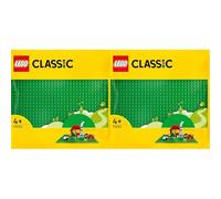 LEGO 11023 Classic Green Baseplate, Square 32x32 Stud Building Grass Base, Build and Display Board Set (Pack of 2)