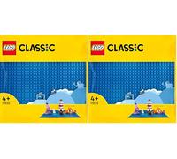 LEGO 11025 Classic Blue Building Plate, Square Base Plate with 26 x 26 Nubs as a Base for Constructions and Other Sets, Construction Toy for Children (Pack of 2)
