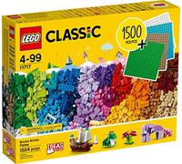 LEGO 11717 Classic Bricks Bricks Plates, Large Creative Building Toy for Kids, Gift for Boys and Girls age 4 plus with Wheels, Windows & 4 Baseplates