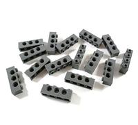LEGO '15 x Technic Stone 1x4 Pin Holes in New Dark Grey.