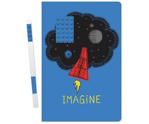 LEGO 2.0 A5 192 Pages Ruled Imagine Journal With Gel Pen