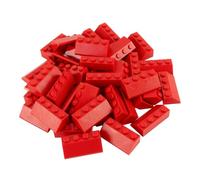 20 LEGO Slope 45 2 x 4 Red Roof pieces
