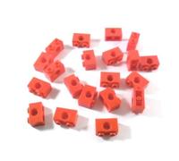 LEGO 20x 3700 Technic Brick with hole 1x2 | Red