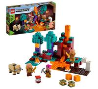 LEGO 21168 Minecraft The Warped Forest Nether Set with Huntress, Piglin and Hoglin Figures, Toys for Kids 8 + Years Old